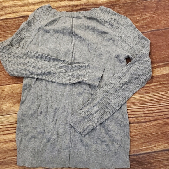 Lands' End Heather Gray Knit Sweater - Picture 3 of 3